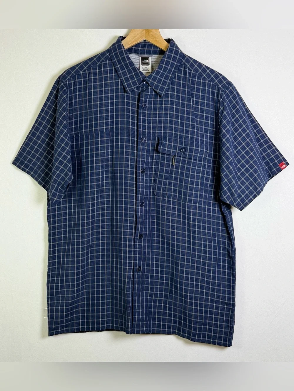 The North Face Men’s Sz M Vintage Y2K Plaid Modal Hiking Travel Shirt Gorpcore
